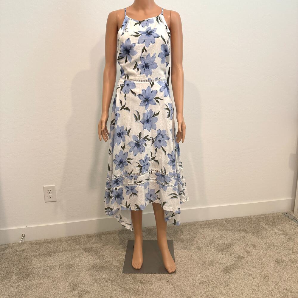 Lulus Zahara medium asymmetrical handkerchief hem floral dress D2 2998 - Picture 11 of 12